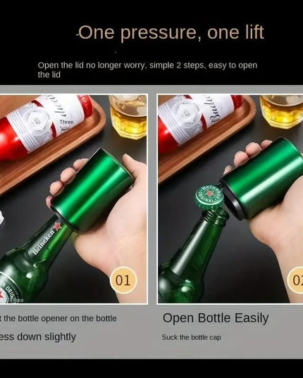 Stainless Steel Automatic Push & Pull Bottle Opener