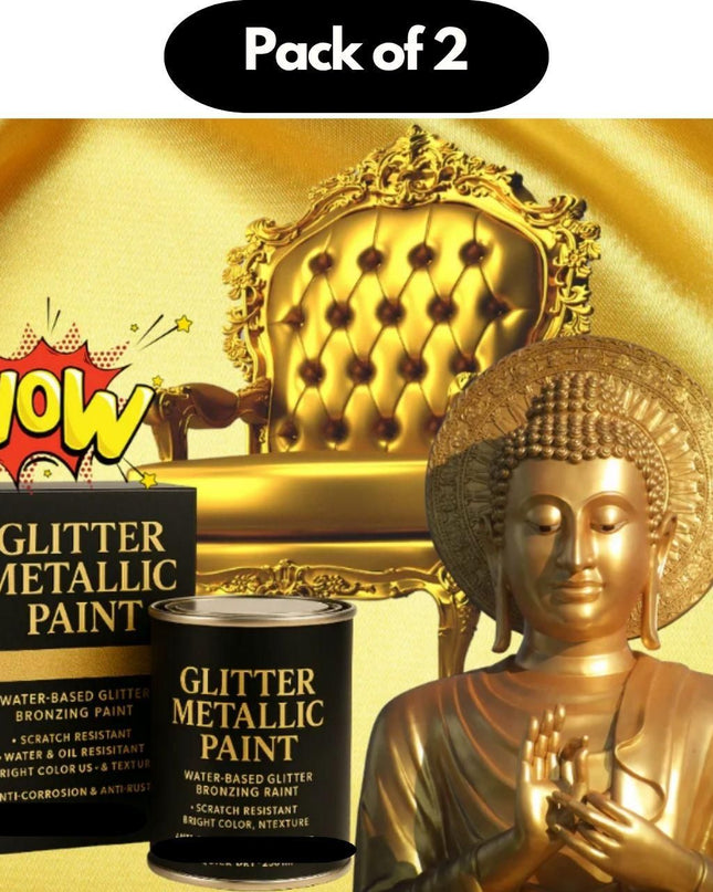 Glitter Metallic Paint 200 ml Pack of 2
