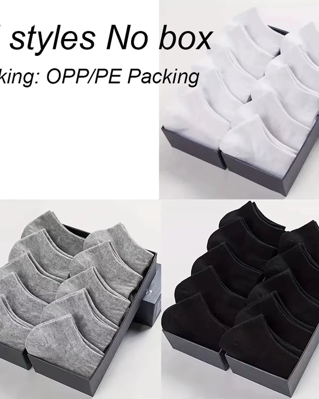 10/12/20/40 Pairs Men Boat Socks Business Sport Sweat Absorption Mature Summer Autumn Solid Color Soft Non Pilling Ankle Socks