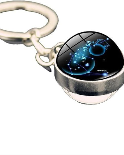 Zodiac Gemstone Keychain