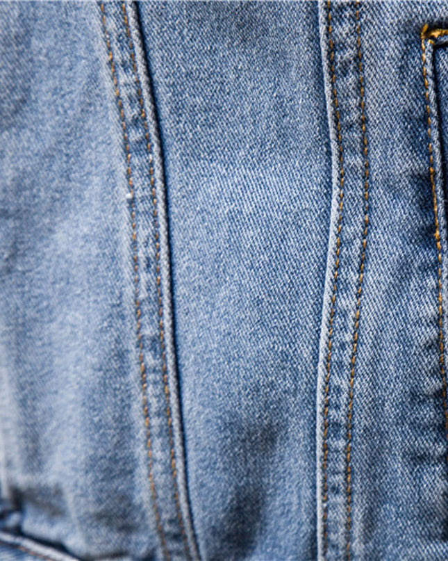 Men Oversized Denim Jacket plus Size Lightweight Button down Lapel Jean Coat Big and Tall Outwear Jackets
