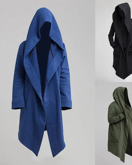 Fashion Hoodie Mens Leisure Cool Long Men Jacket Long Sleeve for Filming Men Jacket Costume Mantle Hoodies Jacket Cloak Coats
