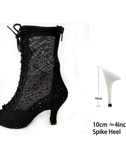 Bachata Dance Boot for Women High Quality Thicker Insole Suede Outsole Latin  in High Heel 3Inch