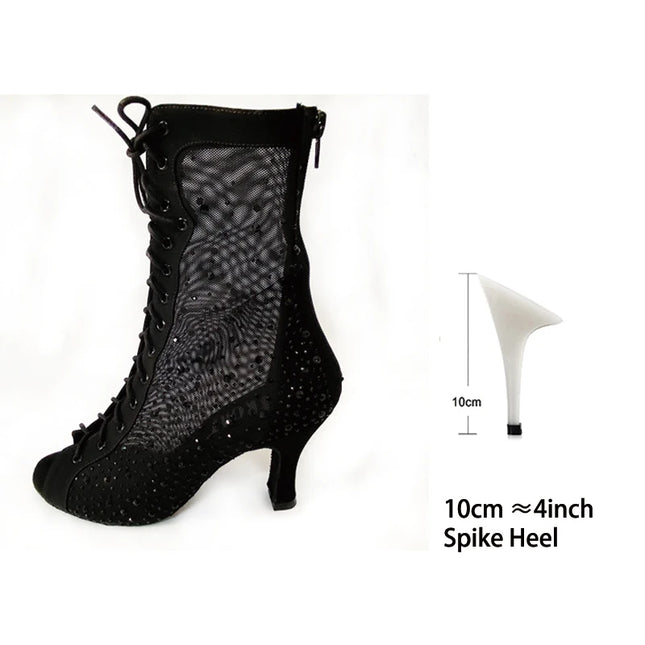 Bachata Dance Boot for Women High Quality Thicker Insole Suede Outsole Latin  in High Heel 3Inch