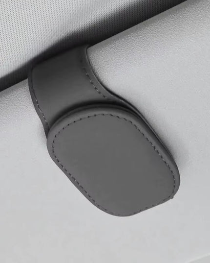 Universal Car Auto Sun Visor Eyeglass Hanger Clip Leather Glasses Holder Magnetic Multi-Function Automobile Accessories Storage
