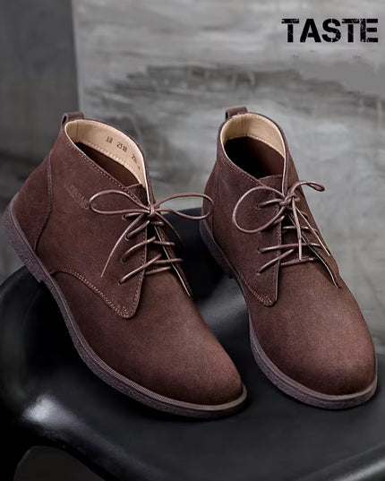 New Men Shoes Winter Boots Suede Leather Boots Men Snow Boots Waterproof Winter Shoes Leather Men Ankle Boots Fur Men Shoes