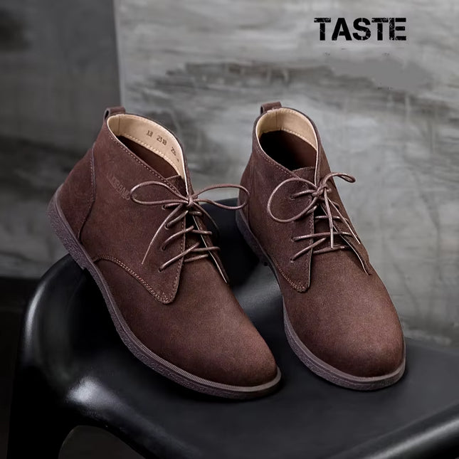 New Men Shoes Winter Boots Suede Leather Boots Men Snow Boots Waterproof Winter Shoes Leather Men Ankle Boots Fur Men Shoes