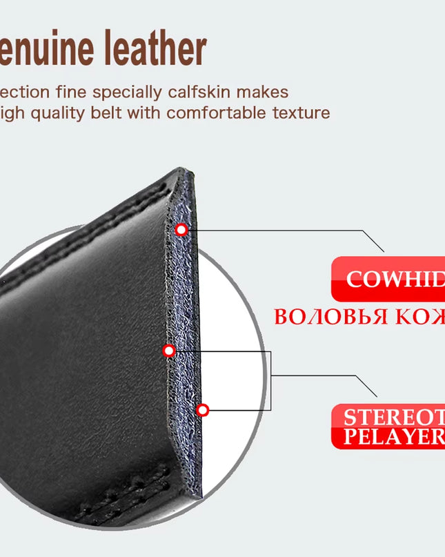 Mens Leather Belt Automatic Genuine Leather Belts Belt Male Leisure Fashion Ratchet Belts for Men Pants Waistband Ремень