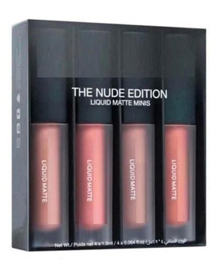 Nude Red Edition Different Shades Liquid Lipstick Set of 4 (16ml)