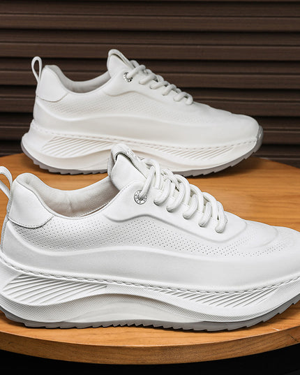 Men'S Thick-Soled Sports Shoes Casual Breathable Sneakers Lace-Up Dad Shoes Boy