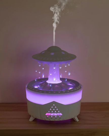 New UFO Raindrop Humidifier Water Drop Air Humidifier USB Aromatherapy Essential Oils Aroma Air Diffuser Household Mist Maker Home Decor
