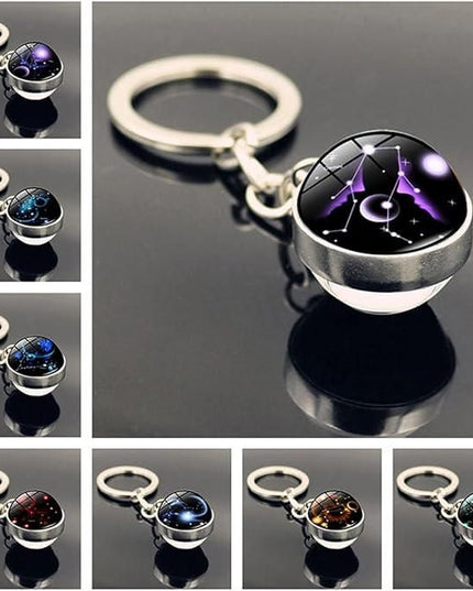 Zodiac Gemstone Keychain