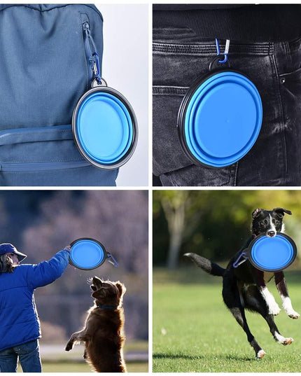 Foldable Silicone Pet Feed Bowl