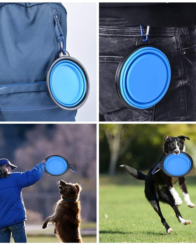 Foldable Silicone Pet Feed Bowl
