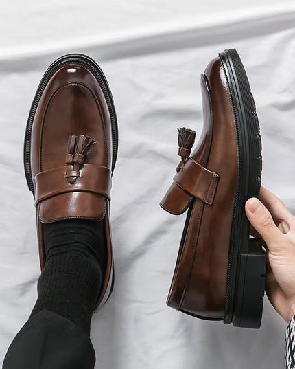 Luxury Brand Shoes Men Fashion plus Size 46 Soft Moccasins Men Loafers High Quality Leather Tassel Shoes Mens Flats Driving Shoe
