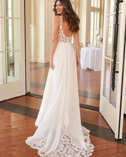 Lace Beach Wedding Dresses for Bride 2025 Mermaid Long Bridal Gowns Boho Wedding Gowns for Women