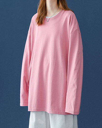 2025 Autumn Long Sleeve T-Shirt Women Basic Tee Shirt Oversize T Shirt Women Casual O-Neck Women Tshirt