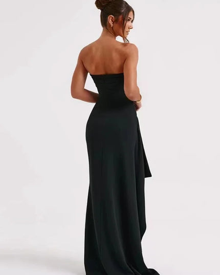 2025 Fashion Summer New Sexy Party Evening Dress Sexy Women'S Dresses Black Backless Sleeveless Long Dress Elegant