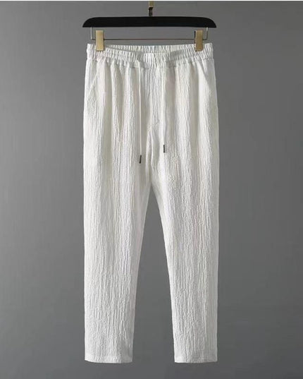 Men's Crinkled Co-Ord Set White