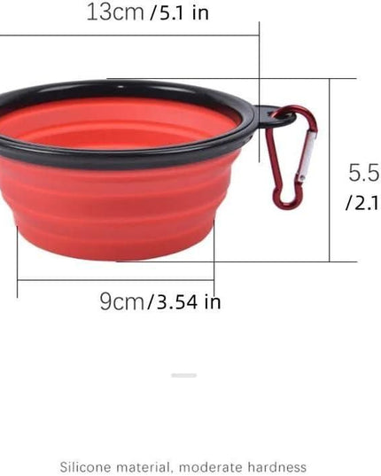 Foldable Silicone Pet Feed Bowl