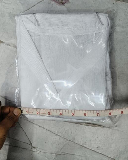 Men's Crinkled Co-Ord Set White