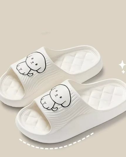 Cute Couple Pillow Slippers Female Summer Wear 2024 New Bathroom Bath Non-Slip Indoor Home Eva Thick Bottom Sandals