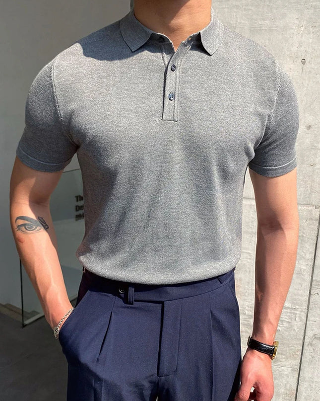Summer Men Fashion Polo Shirts Short Sleeve Turn-Down Collar Patchwork Casual Polos Mens Clothing Male Tops Pullover Streetwear