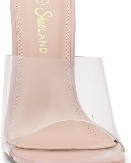 Women’S Clear Rhinestone Bow Heels – Double Bowknot & Adjustable Ankle Strap | Crystal Stiletto High Heels with Square Open Toe for Wedding & Party