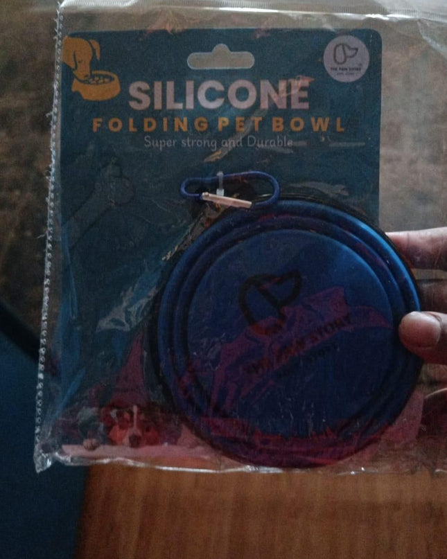 Foldable Silicone Pet Feed Bowl