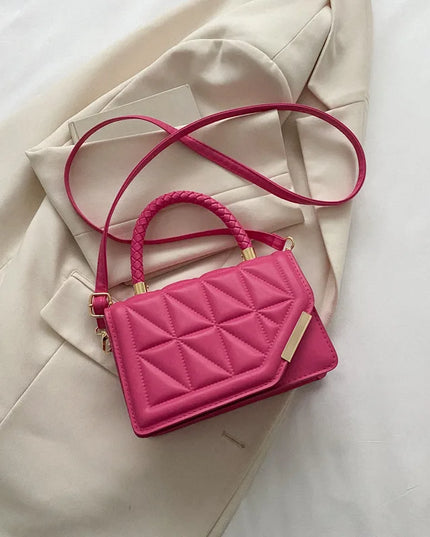2024 New Fashion Shoulder Bag Plaid PU Leather Ladies Handbags Designer Crossbody Bags for Women