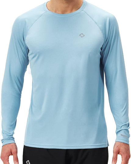 Men'S Rash Guard Shirts Swim Shirts UPF 50+ UV Sun Protection Long Sleeve Shirts Lightweight Quick Dry