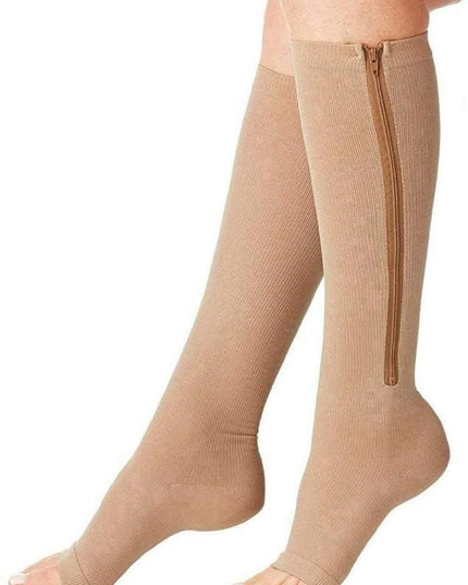 Unisex Medical Zipper Compression Socks (Pair of 1)