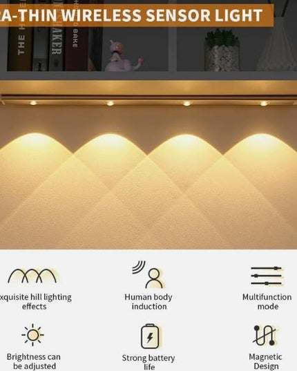 LED PIR Motion Sensor Cabinet  With USB Rechargeble