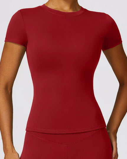 NCLAGEN Gym Top Women Short Sleeve Workout T Shirt Activewear