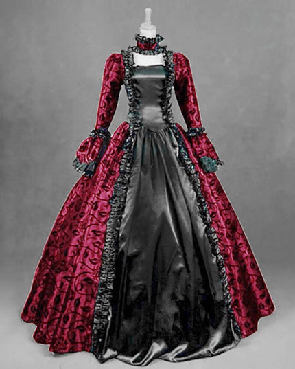 Fall Winter Dresses for Women, Retro Floral Printed Ball Gowns Dress Skirt Evening Party Dress Formal Evening Dress Fall Winter Gothic Retro Floral Print Ball Gowns Gowns Dress