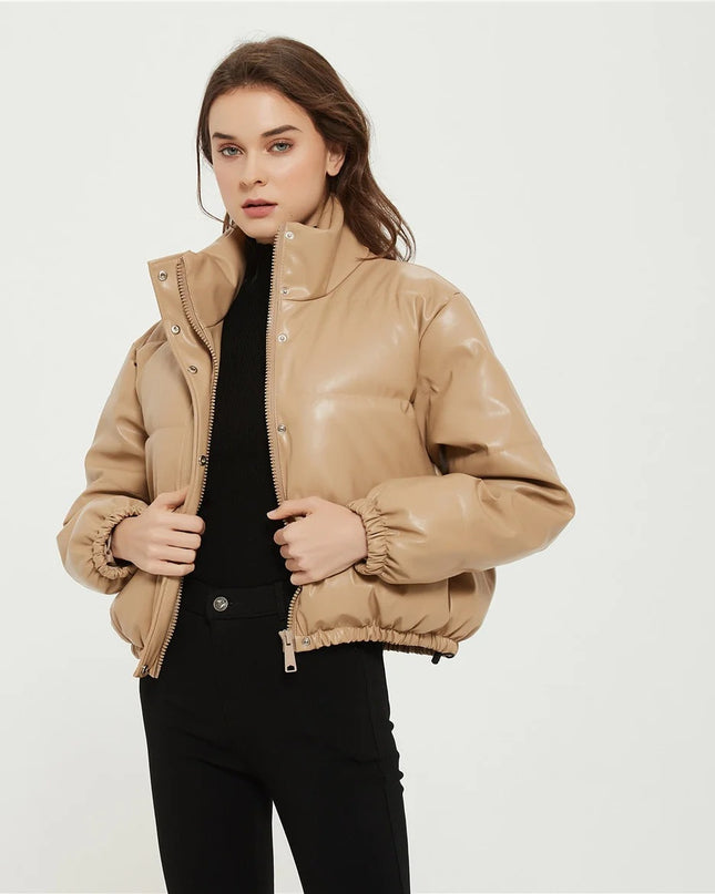 Faux Leather Cotton Jacket