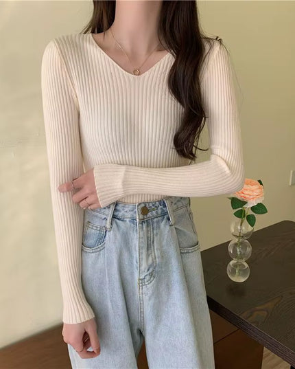 2025 Autumn Winter Women Sweaters Casual Long Sleeve Knitted Pullover Sweater Femme Basic Solid Jersey Tops Fashion Clothes