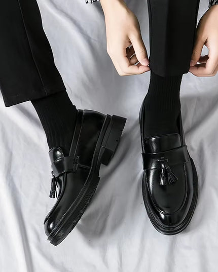 Luxury Brand Shoes Men Fashion plus Size 46 Soft Moccasins Men Loafers High Quality Leather Tassel Shoes Mens Flats Driving Shoe