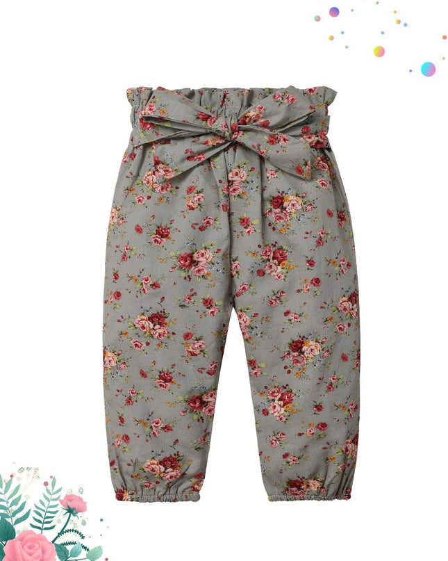 Newborn Baby Girl Clothes Ribbed Ruffle Sleeve Romper + Floral Pants + Headband Cute Infant Baby Girl Outfit 3Pcs