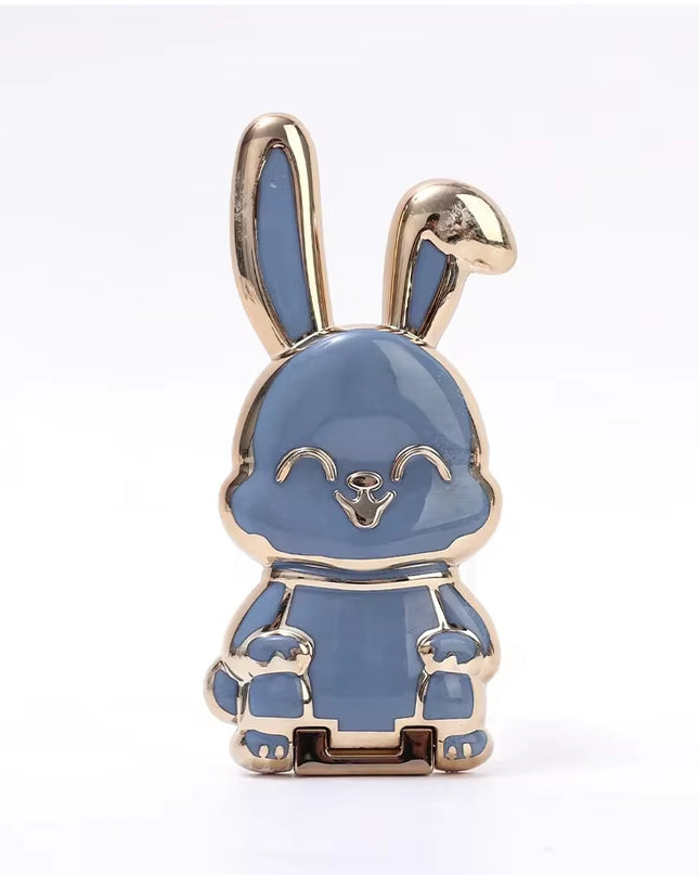 Finger Ring Phone Holder Desktop Ultra-Thin Cartoon Rabbit Phone Stand Foldable Buckle Adhesive Pull Rod Support Frame