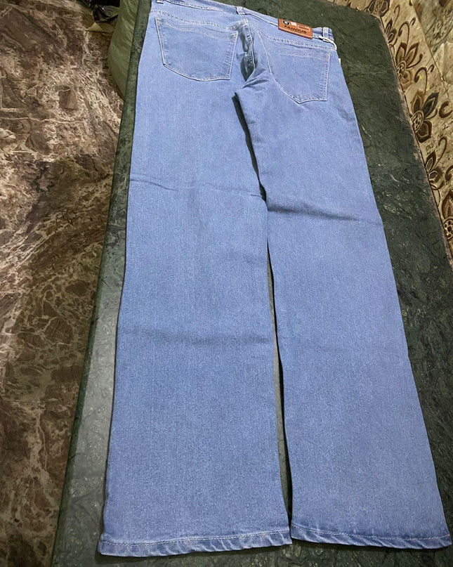 Men's Loose Fit Mid Rise Light Blue Jeans