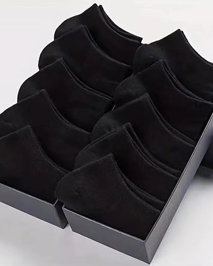 10/12/20/40 Pairs Men Boat Socks Business Sport Sweat Absorption Mature Summer Autumn Solid Color Soft Non Pilling Ankle Socks