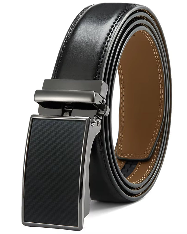 Mens Leather Belt Automatic Genuine Leather Belts Belt Male Leisure Fashion Ratchet Belts for Men Pants Waistband Ремень