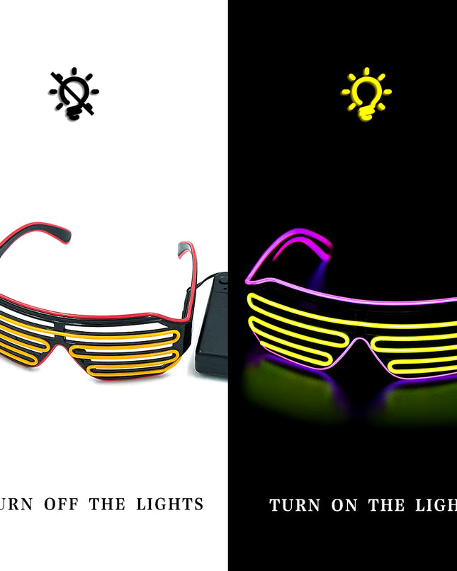 Glowing Glasses LED Gafas Luminous Bril Neon Christmas Glow Sunglasses Flashing Light Glass for Party Supplies Prop Costumes New