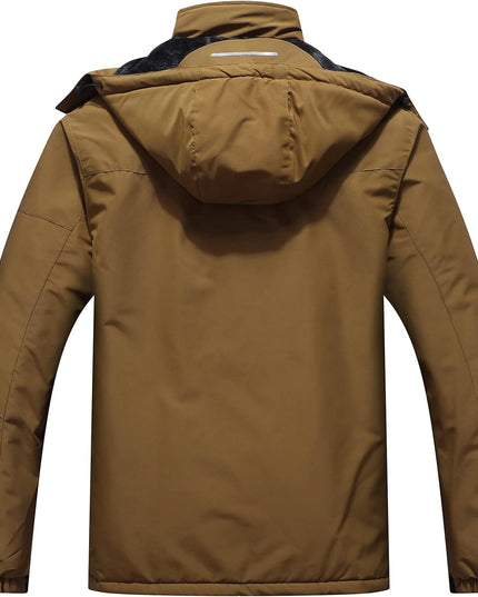 Men'S Waterproof Ski Jacket Warm Winter Snow Coat Hooded Raincoat