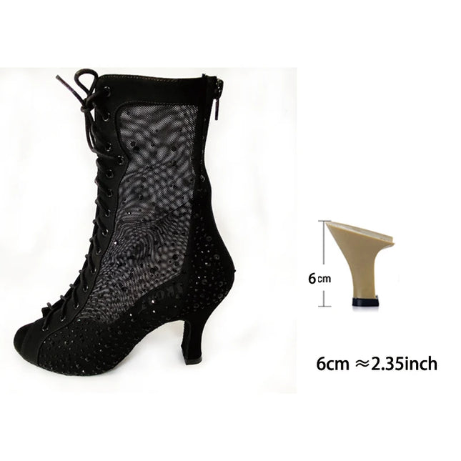 Bachata Dance Boot for Women High Quality Thicker Insole Suede Outsole Latin  in High Heel 3Inch