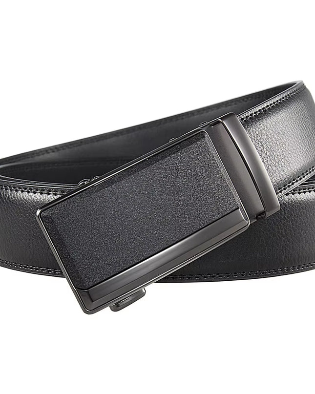 Men'S Leather Belts Fashion Automatic Buckle Cowskin Male Belt Luxury Designer Black Brown 3.5Cm plus Size 130 140 150 160 170Cm