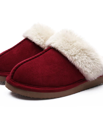 Fluffy Winter Slippers for Women Furry Fuzzy Home Shoes Faux Fur House Plush Slippers Indoor Warm Comfy Mute Flats Slide