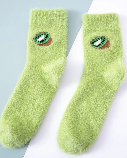 2 Pairs Cute Cow Spots Print Socks, Thickened & Warm Coral Fleece Socks, Women'S Stockings & Hosiery
