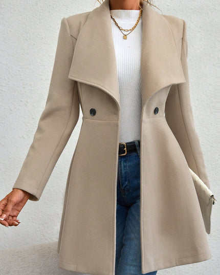 Chiquease Waterfall Collar Double Button Overcoat